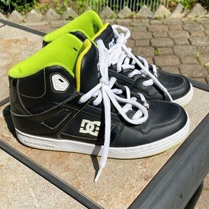 DC Youth Skater Shoes - Black, Yellow, Green